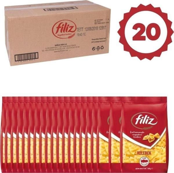 FİLİZ Kelebek Makarna 500gr 1koli x20 adet - Image 1