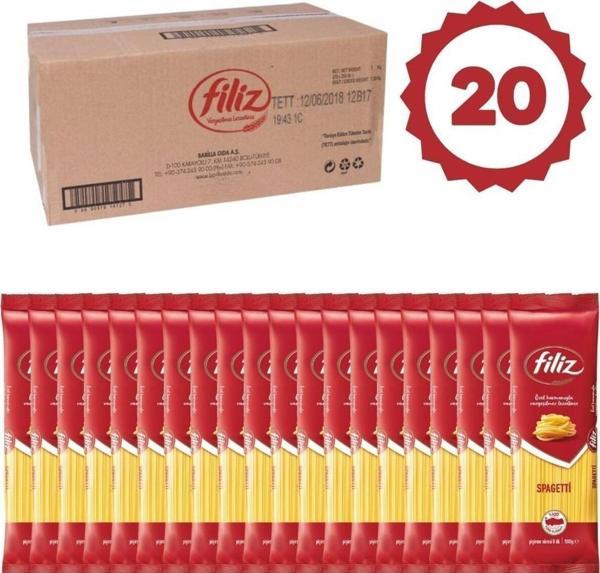 FİLİZ Spagetti 500gr 1Koli x20 - Image 1