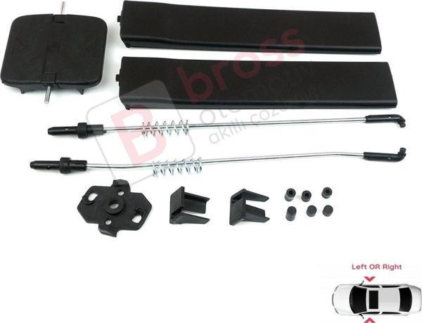 VW T5 İçin Yan Sürgülü Cam Tamir Seti 7H0847781B - Image 1