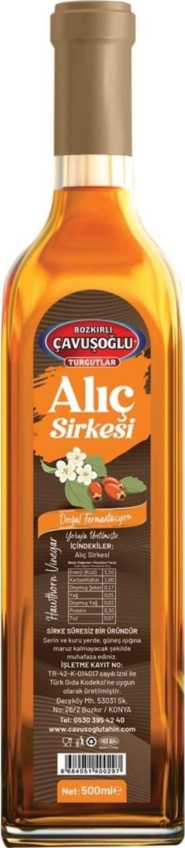 Bozkırlı Çavuşoğlu Alıç Sirkesi Doğal Fermantasyon 500ml - Image 1