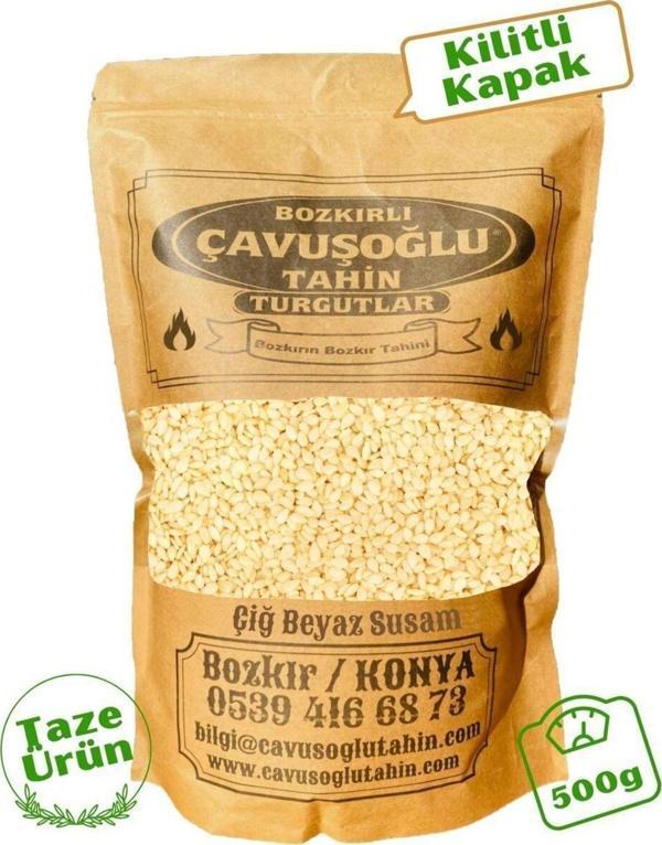 Bozkırlı Çavuşoğlu Beyaz Çiğ Kavrulmamış Susam 500g - Image 1