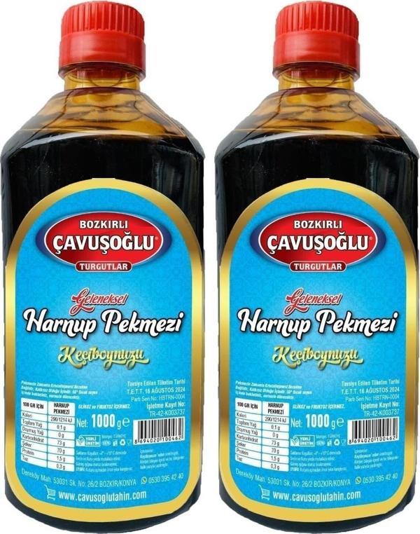 Bozkırlı Çavuşoğlu Keçiboynuzu (harnup) Pekmezi 1000g X 2 - Image 1