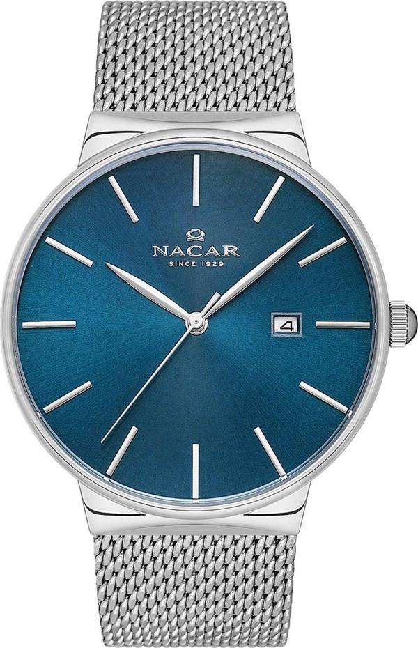 Nacar NC34-290431-ALSM Çelik Hasır Band Erkek Kol Saati - Image 1