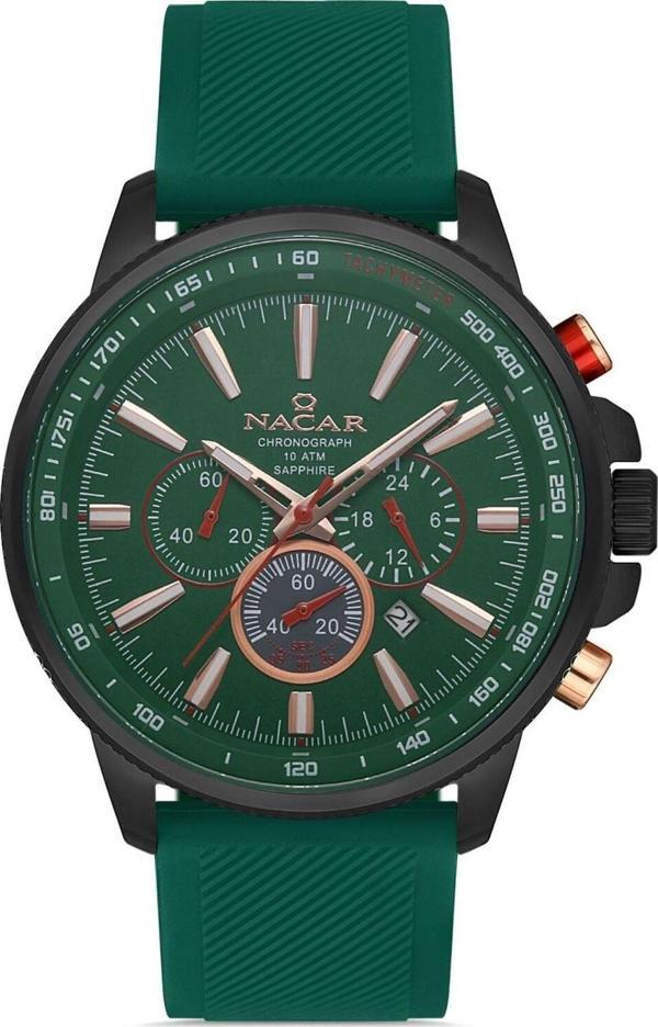 Nacar NC34-290748-BNS6 Yeşil Silikon Erkek Kol Saati - Image 1