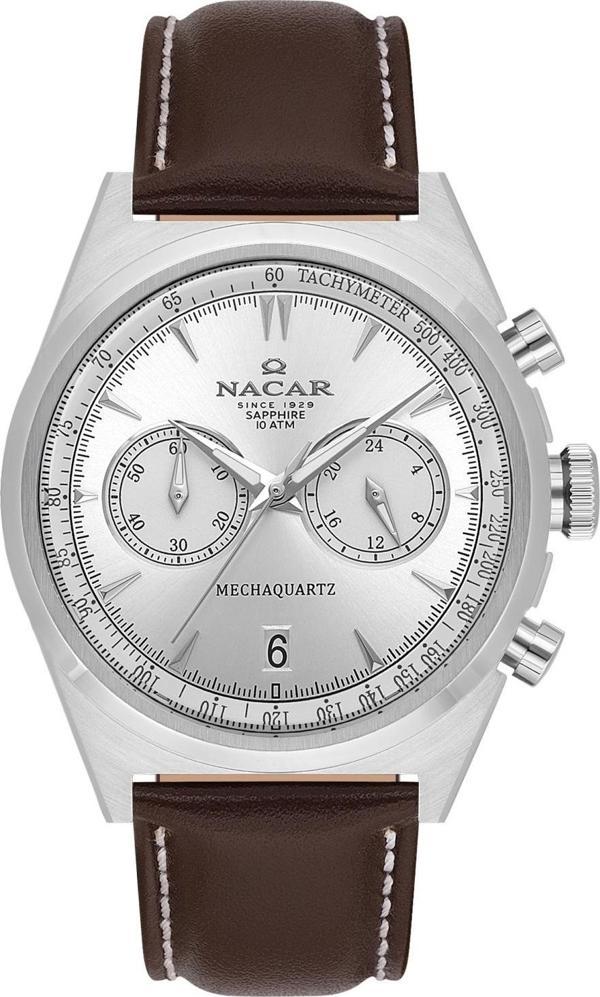 Nacar NC38-299021-ASL2 Kahverengi Hakiki Deri Erkek Kol Saati - Image 1