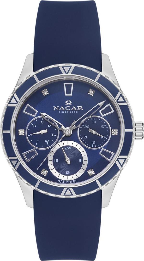 Nacar NC38-396350-ALS3 Mavi Silikon Kadın Kol Saati - Image 1