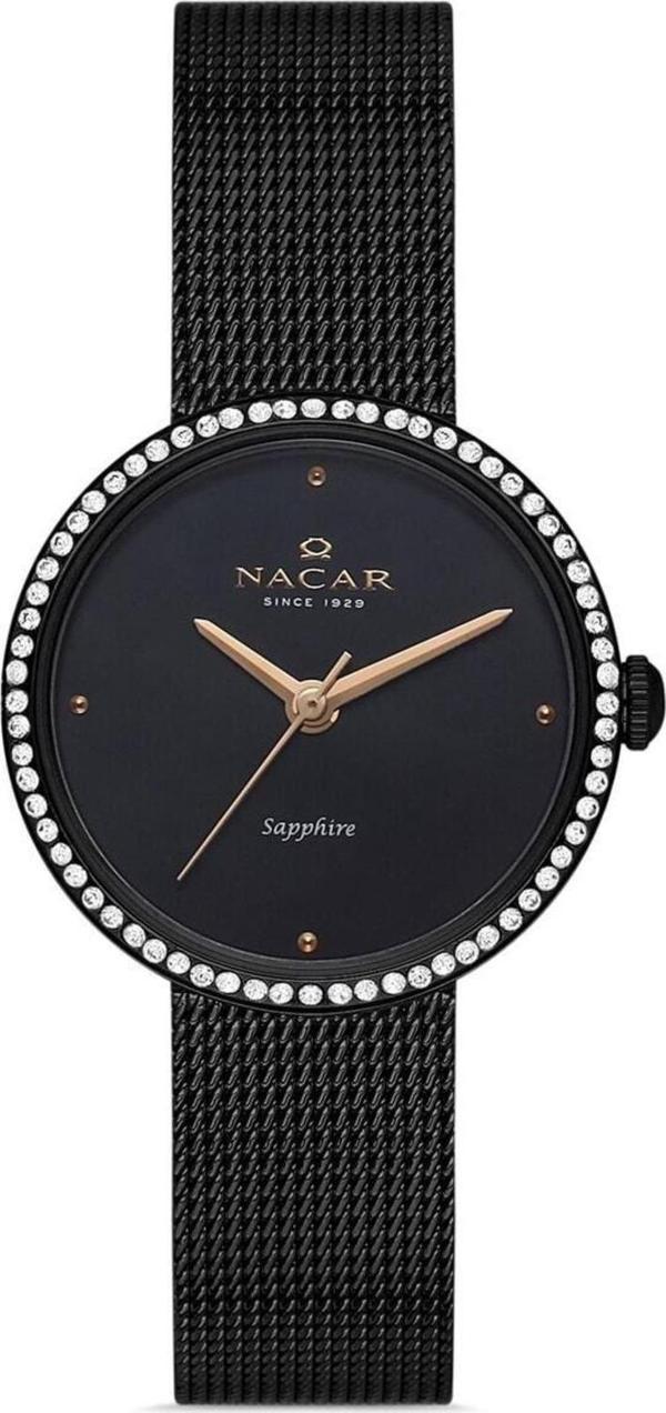 Nacar NC17-3920594-BBMS Siyah Hasır Band Kadın Kol Saati - Image 1