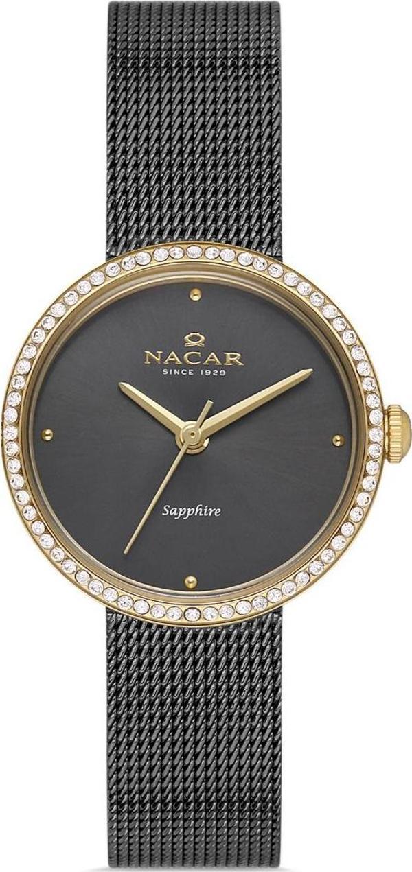 Nacar NC17-3920594-GGMS Gri Hasır Band Kadın Kol Saati - Image 1