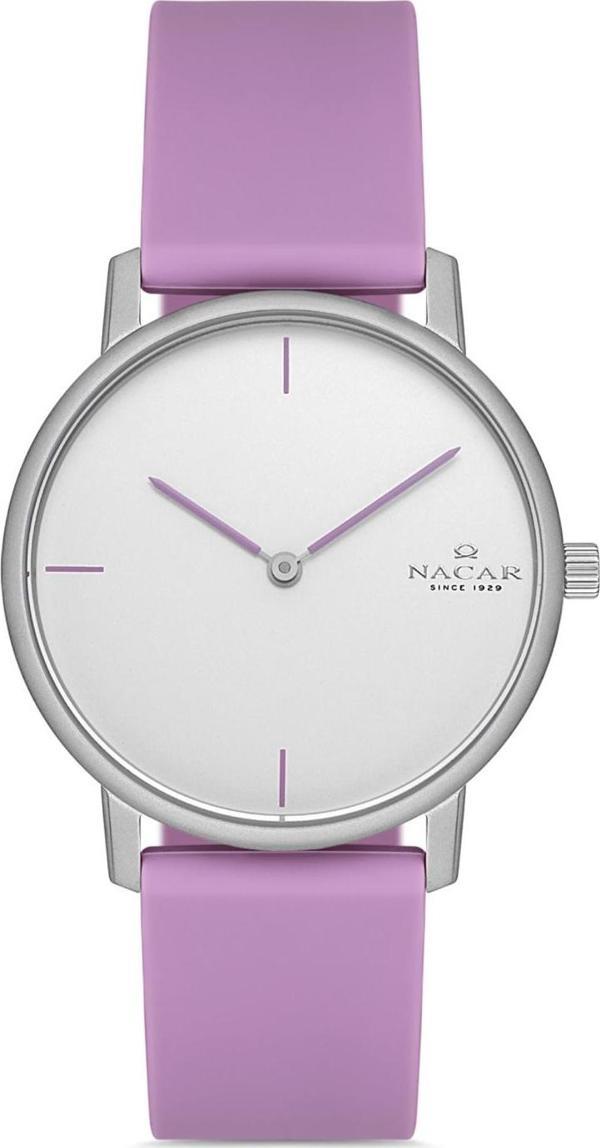Nacar NC17-3920673-ASS8 Mor Silikon Kadın Kol Saati - Image 1