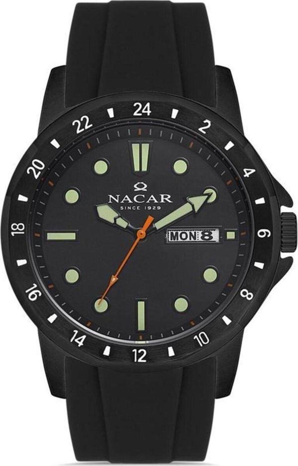 Nacar NC21-297208-BBS1 Siyah Silikon Erkek Kol Saati - Image 1