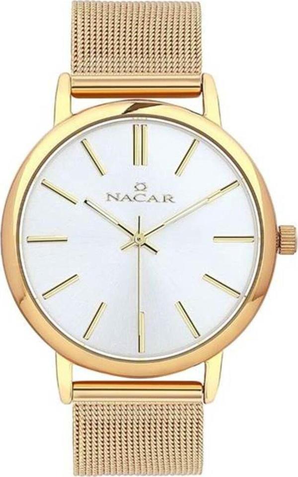 Nacar NC31-299186U-DSM Sarı Hasır Band Erkek Kol Saati - Image 1