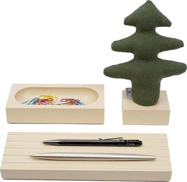 KAYIGO Woody Krem Üçlü Ofis Seti - Yeşil Çam - Image 1