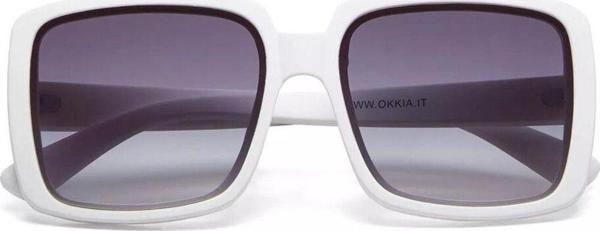 Okkia Alessia Unisex Güneş Gözlüğü Beyaz - Image 1
