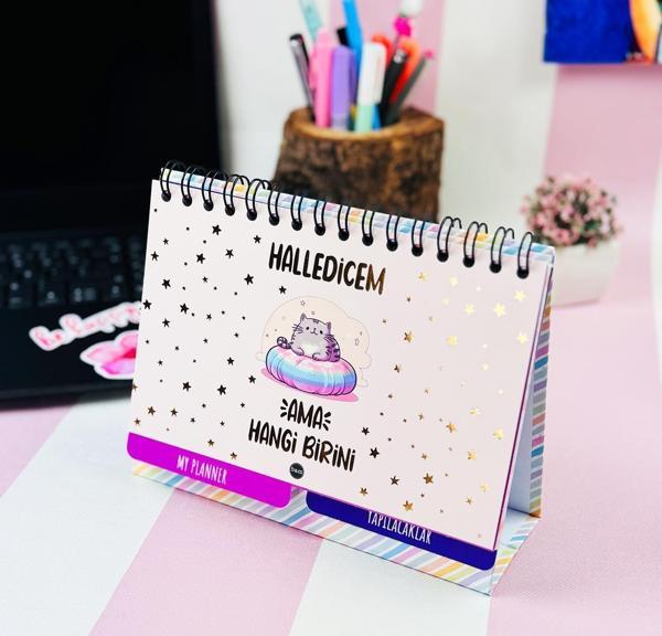 Halledicem Ama Hangi Birini V2 Tasarımlı Yeni Nesil Masa Üsü Planner 2 Sayfa Sticker - Image 1
