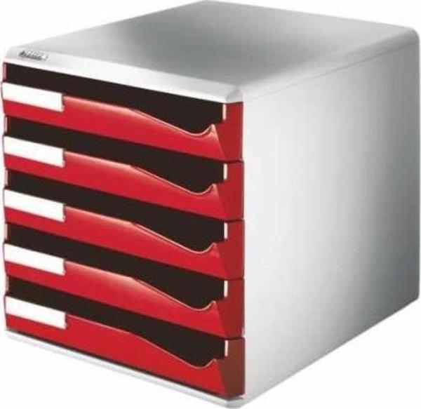 Leitz 5280 Kırmızı 5 Çekmeceli Evrak Rafı - Image 1