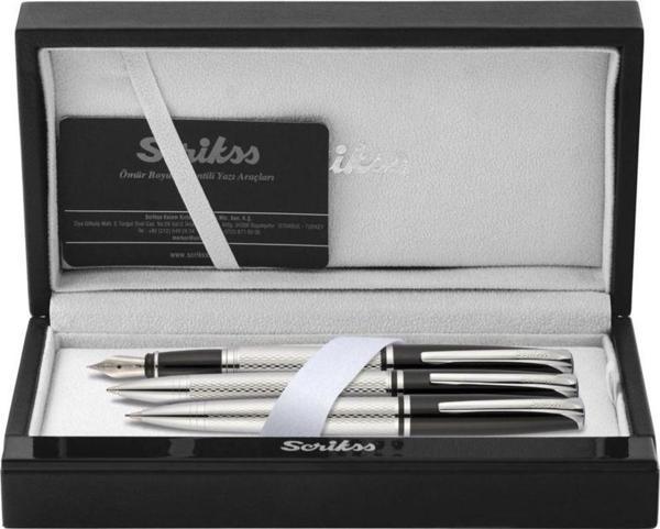 Scrikss Pera 477 Dolma Kalem, Tükenmez Kalem, Mekanik Kurşun Kalem Üçlü Set - Image 1