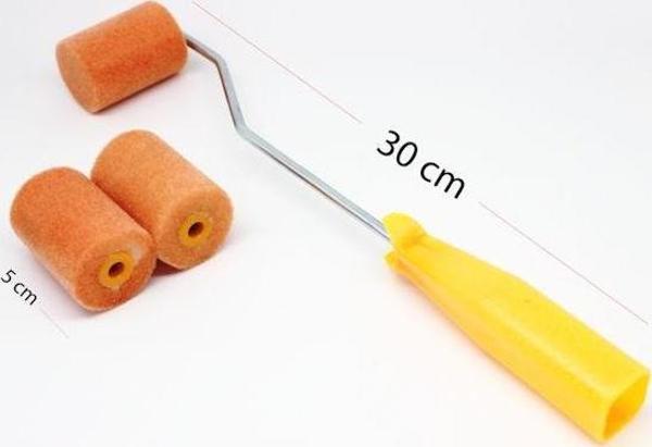 tahtakalehobi Kadife Rulo Fırça 5 cm. 3 Yedeklli - Image 1