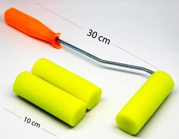 tahtakalehobi Sünger Rulo Fırça 10 cm 3 Yedekli - Image 1