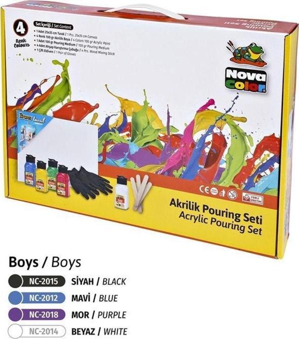 Nova Color Akrilik Pouring Set BOYS  - Image 1