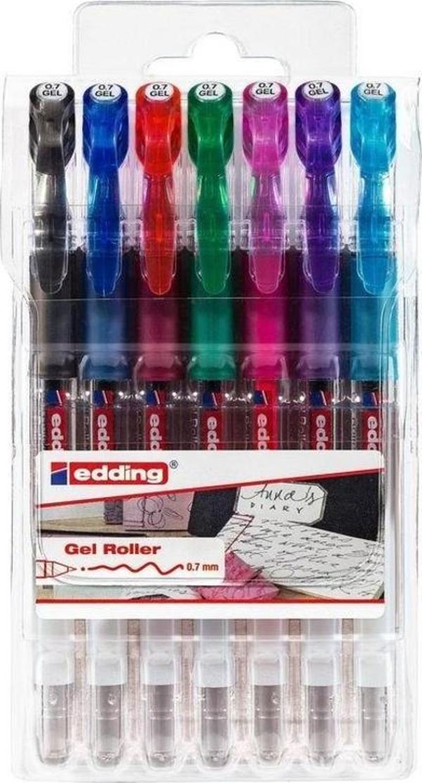 Edding 2185 Jel Mürekkepli Roller Kalem 7'li METALİK RENKLER - Image 1
