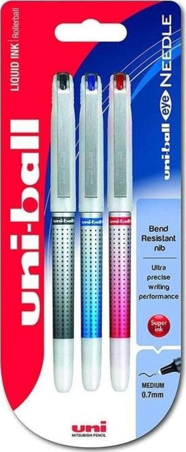 Uni-ball Eye Needle 0.7 İğne Uçlu Kalem 3'lü S-M-K - Image 1