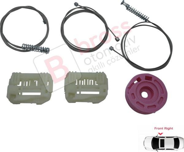 Hyundai I30 MK1 FD 2007-2012 5-Kapı 824812L001 İçin Elektrikli Ön Sağ Cam Kriko Tamir Seti - Image 1