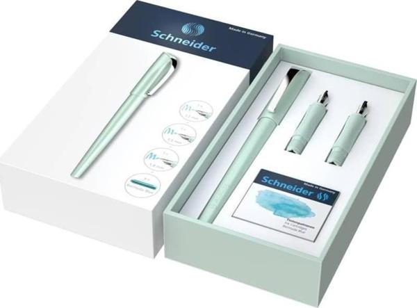 Schneider Callissima Kaligrafi Dolma Kalem Seti Mint (1.1-1.5-1.8 mm uç + Kartuş) Hediyelik Kutu - Image 1