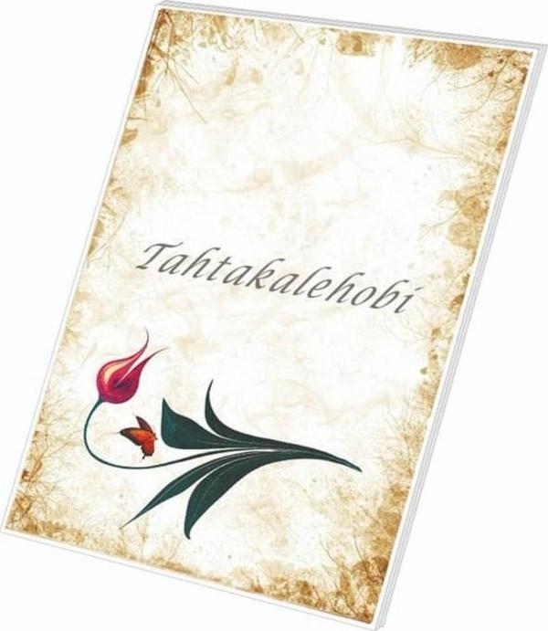Art & Art Kaligrafi Kağıdı A4 250gr Mat Kuşe 10'lu Paket - Kelebekli Tek Lale - Image 1