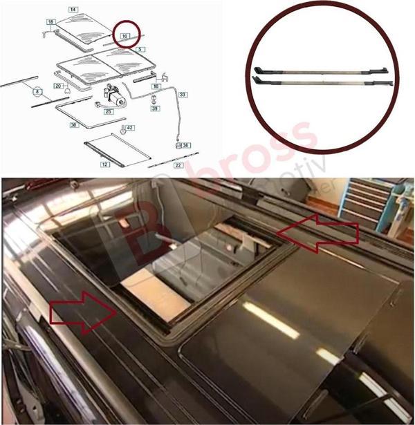 Mercedes Vito W639 için Sunroof Panoramik Cam Ray Tamir Seti 000782000 - Image 1