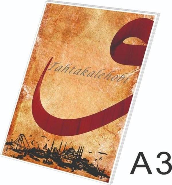 Art & Art Kaligrafi Kağıdı A3 250gr Mat Kuşe 10'lu Paket - Kırmızı Vav İstanbul - Image 1
