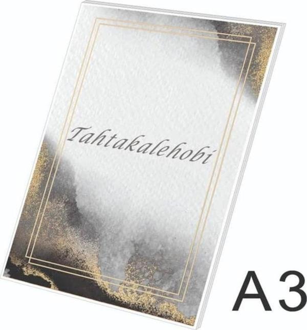 Art & Art Kaligrafi Kağıdı A3 250gr Mat Kuşe 10'lu Paket - Black Gold Frame - Image 1