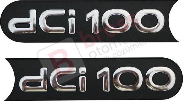 Renault Master için 2 Adet Siyah dci100 Monogram Amlemi Yazısı - Image 1