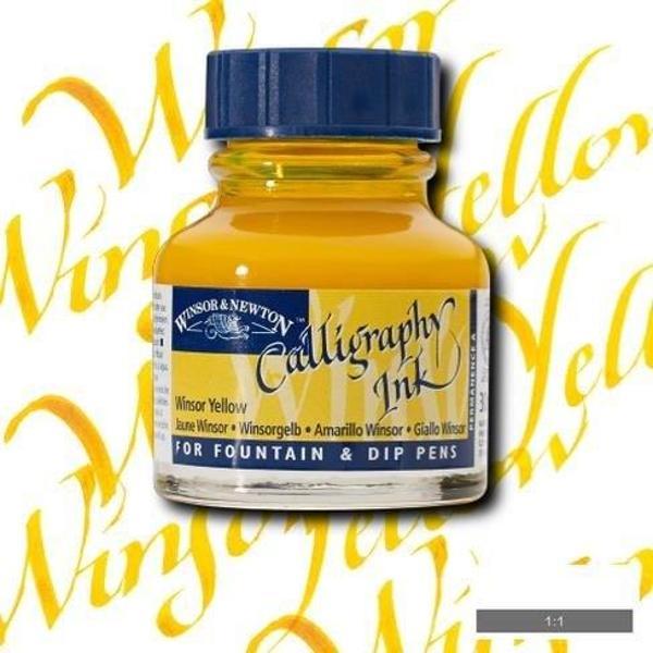 Winsor & Newton Kaligrafi Mürekkebi 30 ml. 730 WINSOR YELLOW - Image 1