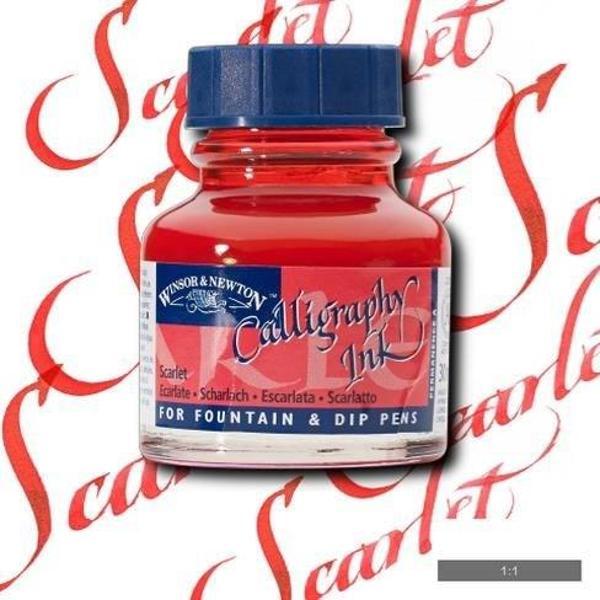 Winsor & Newton Kaligrafi Mürekkebi 30 ml. 601 SCARLET - Image 1