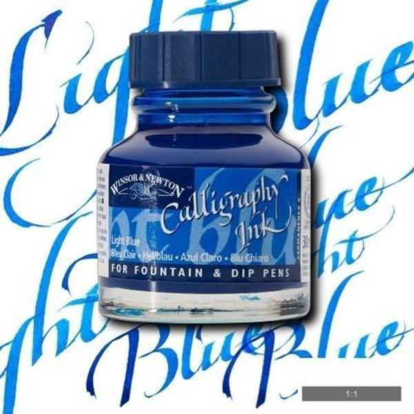 Winsor & Newton Kaligrafi Mürekkebi 30 ml. 350 LIGHT BLUE - Image 1