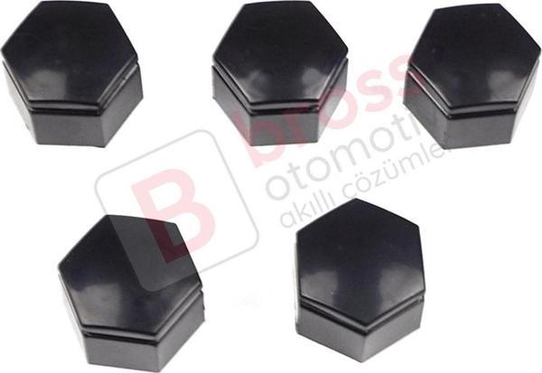 Opel için 5 adet Siyah Plastik Bijon Kapağı 1008208, Yükseklik: 21.40 mm* İç Çap: 22 mm - Image 1