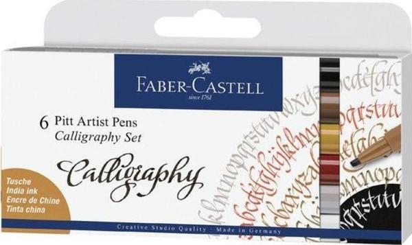 Faber-Castell Pitt Kaligrafi Kalem Seti 6'lı 167506 - Image 1
