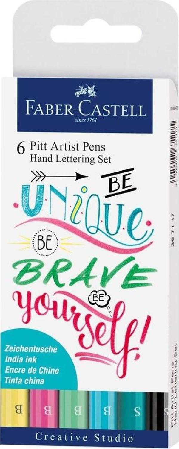 Faber-Castell Pitt Kaligrafi Seti Pastel 6'lı 267116 - Image 1