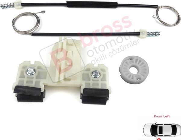Skoda Fabia MK2 5J MG 542 545 2006-2014 5-Kapı 5J1837401 İçin Elektrikli Ön Sol Cam Kriko Tamir Seti - Image 1