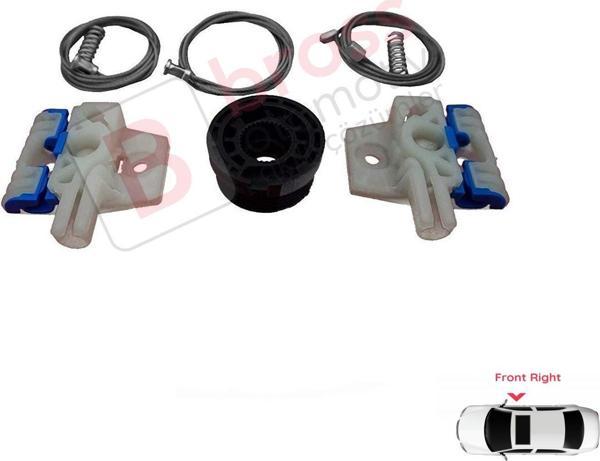 VW Golf MK6 A6 5K 5K1 AJ5 2008-20014 5-Kapı 5K0837462 İçin Elektrikli Ön Sağ Cam Kriko Tamir Seti - Image 1