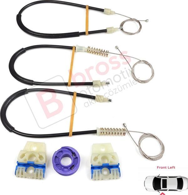 VW Polo Vento MK5 6R 6C 61 2009-2022 4/5 Kapı 6R4837461 İçin Elektrikli Ön Sol Cam Kriko Tamir Seti - Image 1