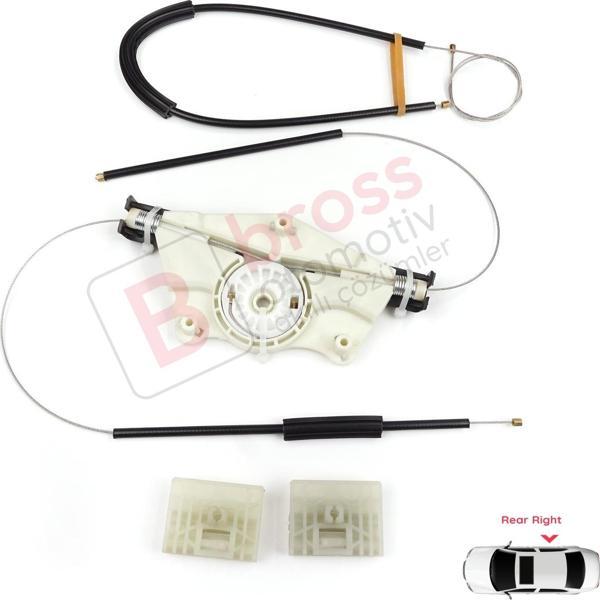 VW Touareg MK1 7L Porsche Cayenne 9PA 955 957 2002-2010 7L0839462 İçin Arka Sağ Cam Kriko Tamir Seti - Image 1