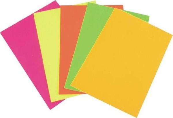 Lino Fosforlu Fon Kartonu 50x70 cm. 5 Renk 10'lu Paket - Image 1