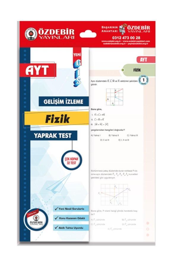 Özdebir Yayınları Ayt Fizik Gelişim İzleme Yaprak Test  - Özdebir Yayınları - Image 1