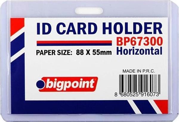 Bigpoint Kart Kabı Yatay Şeffaf 88x55mm - Image 1