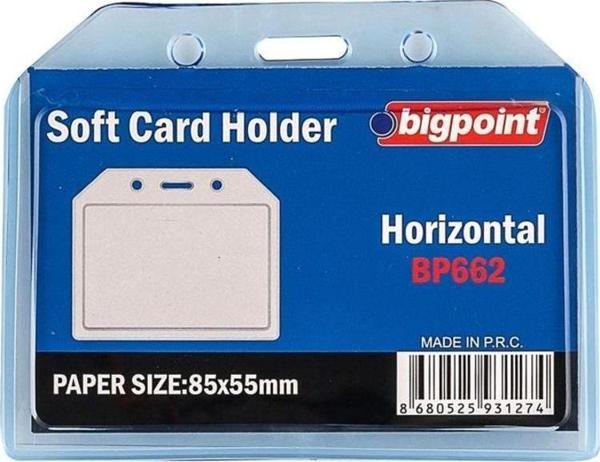 Bigpoint Kart Kabı Yatay Şeffaf 85x54mm - Image 1