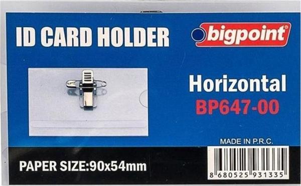 Bigpoint İğneli Yaka Kartı 90x54 mm - Image 1