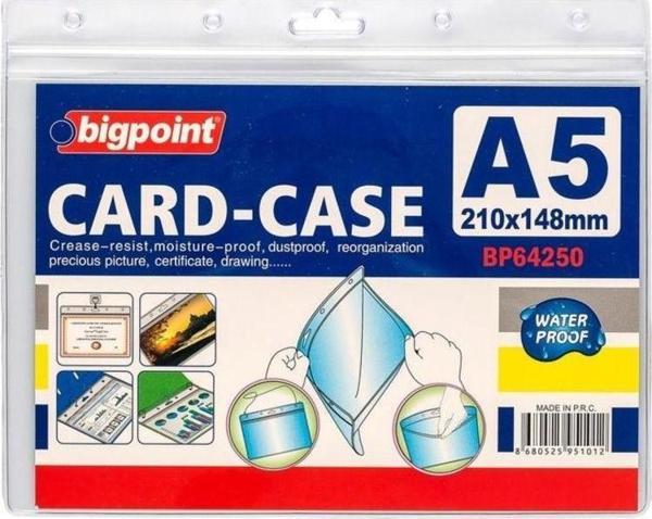 Bigpoint Kilitli Kart Poşeti Yatay A5 (210x148mm) - Image 1