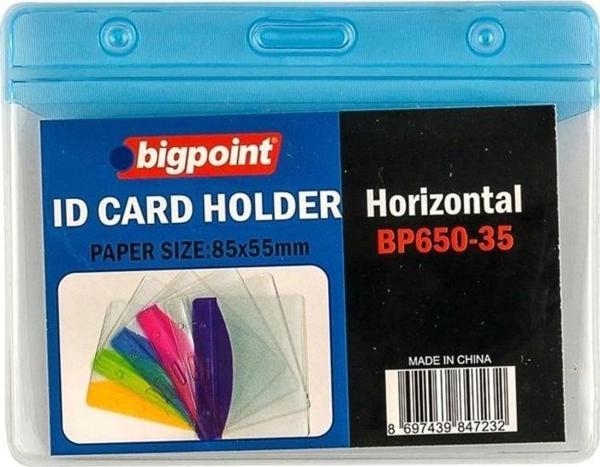 Bigpoint Korumalı Kart Poşeti Yatay Mavi 85x55mm - Image 1