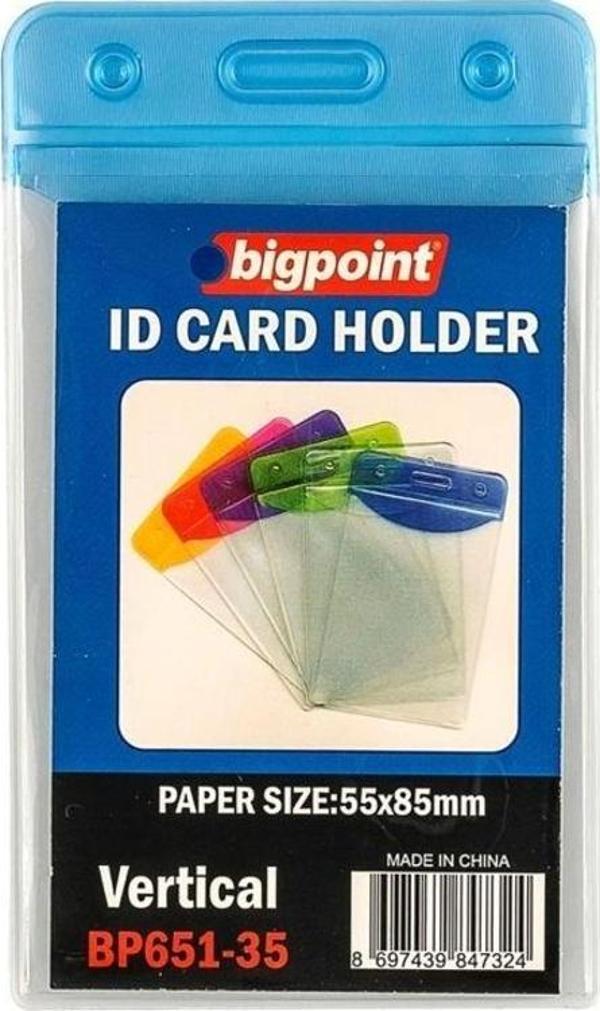 Bigpoint Korumalı Kart Poşeti Dikey Mavi 55x85mm - Image 1